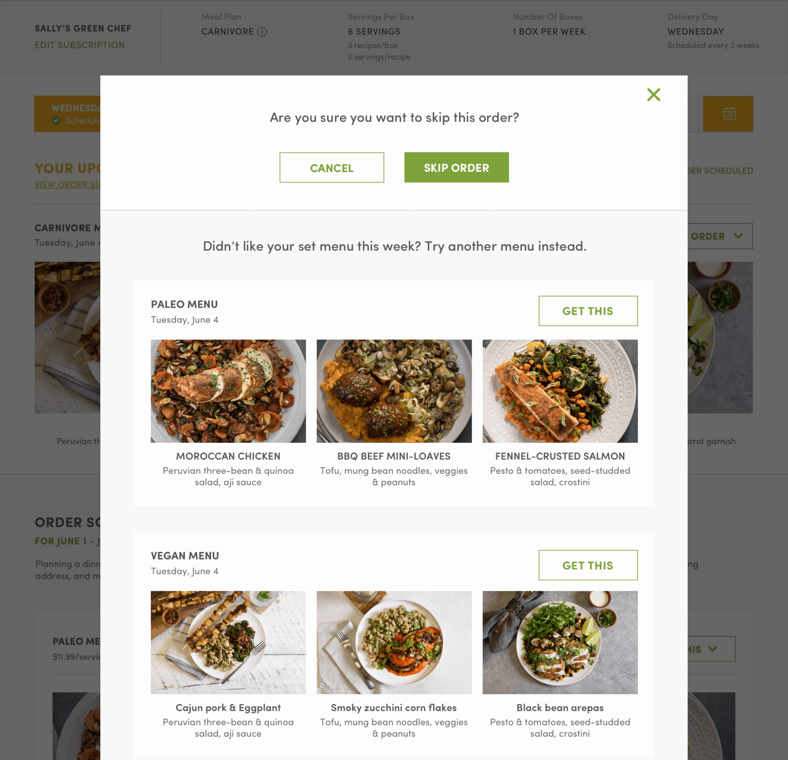 Skip order — surfaces alternate menus first