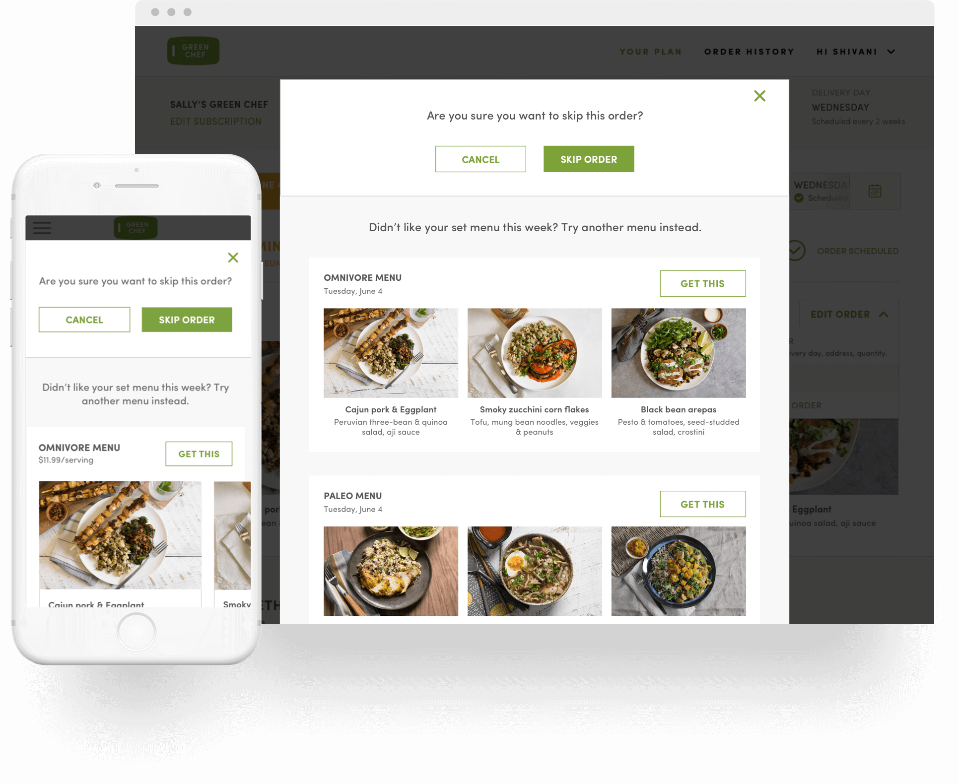 Mobile — skip order